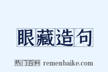 眼藏造句是什么意思的图片